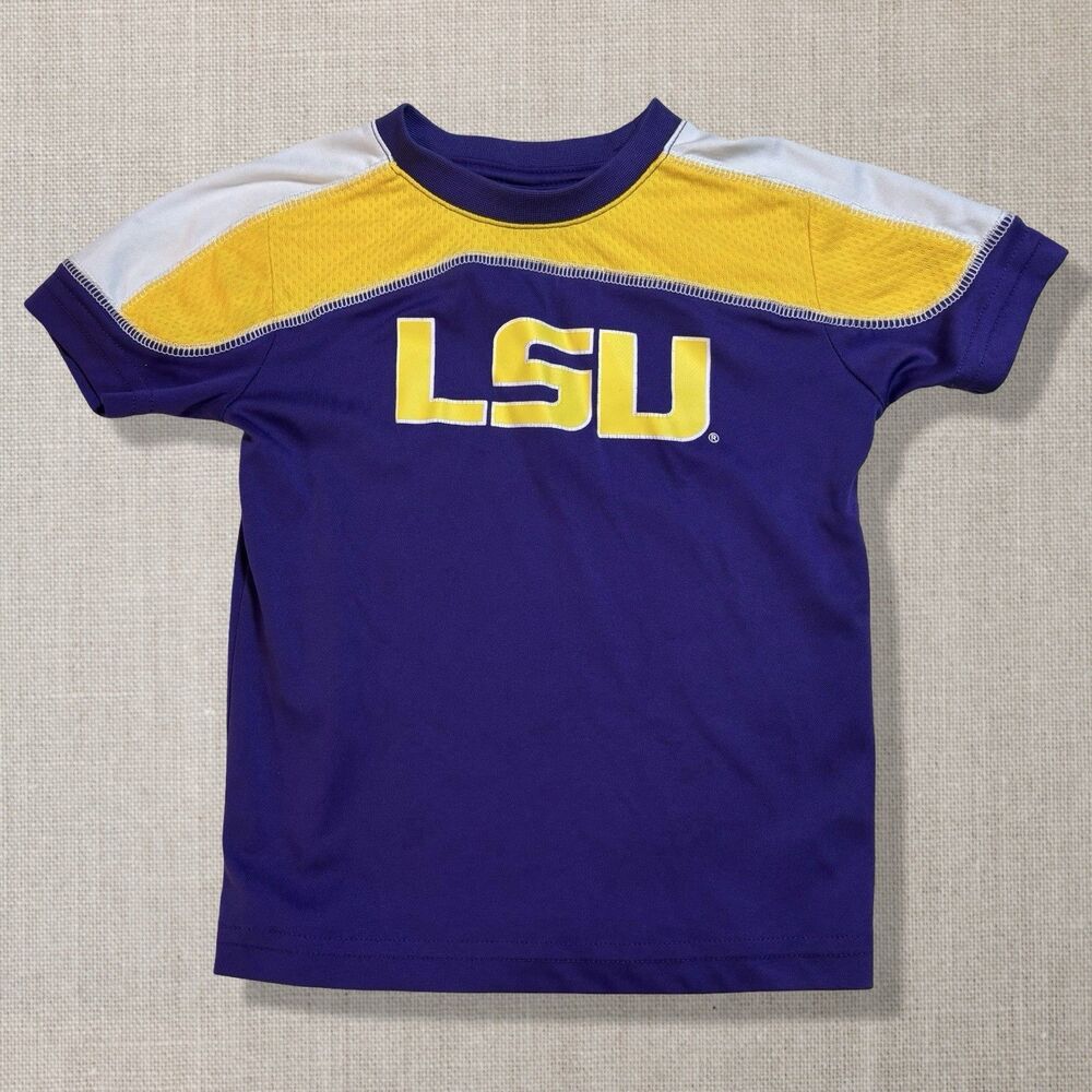 Colosseum LSU Tigers Performance Athletic Tee Purple Gold Toddler 2T